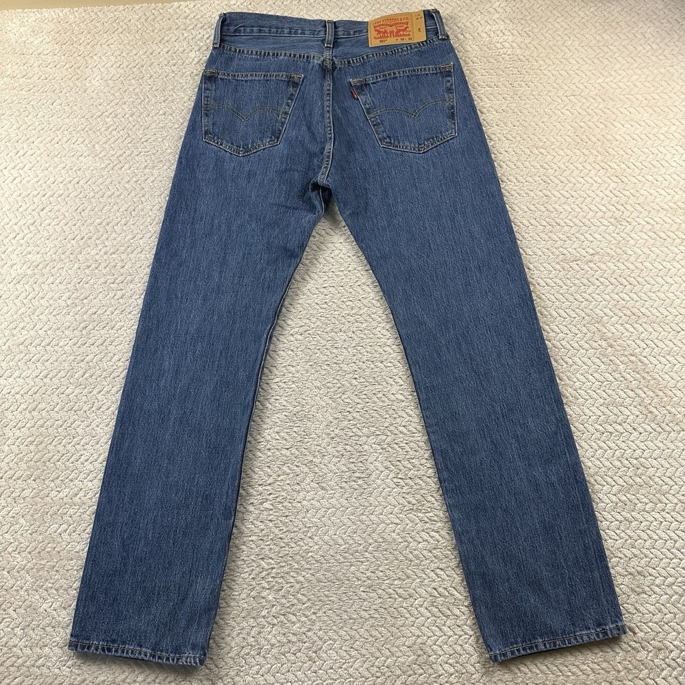 Levi's 501xx Men's Button Fly Jeans 32x32 Blue Denim Casual Work Preppy Modern - Picture 3 of 15